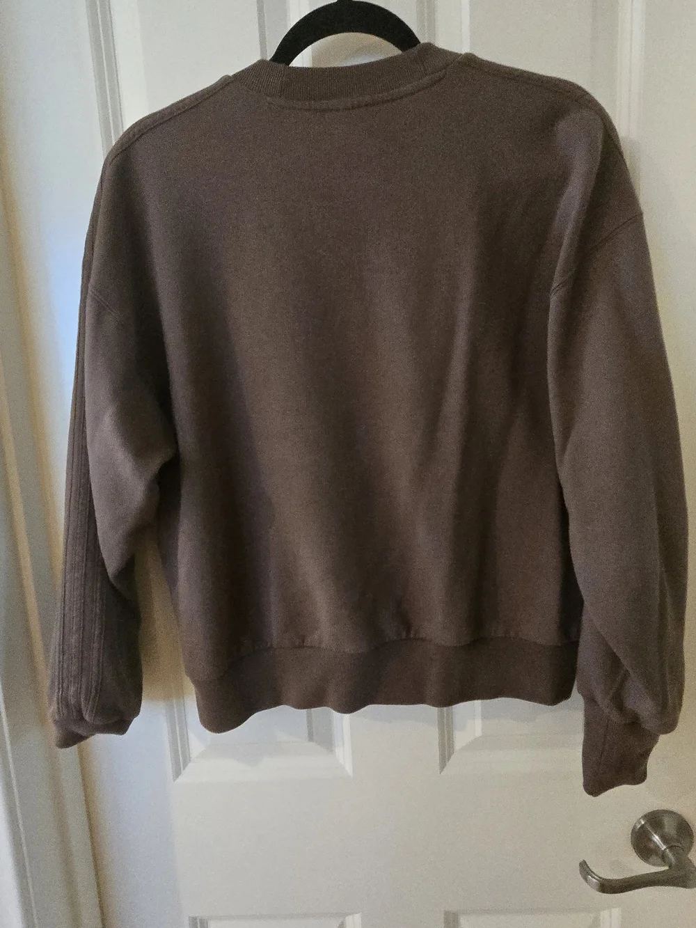 adidas Women’s Chocolate Brown Crewneck Sweatshirt - Picture 3 of 3